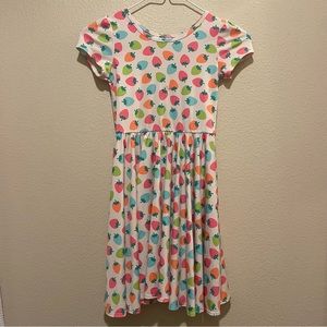 Dot Dot Smile Twirl Dress Strawberry Summer Print Size 7 EUC
